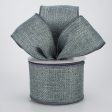 2.5  Royal Faux Burlap Ribbon: Grey (10 Yards) Discount