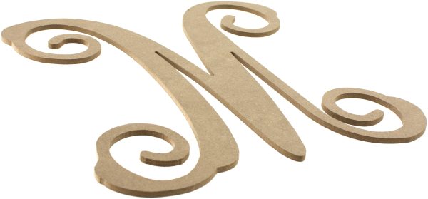 12  Wood Letter Vine Monogram: M Discount