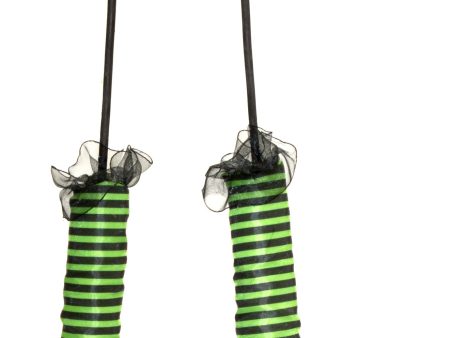 10  Witch Leg Pair: Green Stripe Fashion