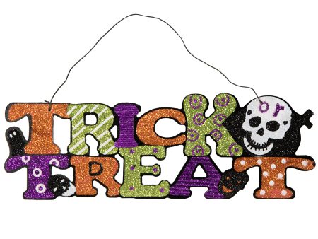 13  Halloween Trick or Treat Lettering Sign For Sale