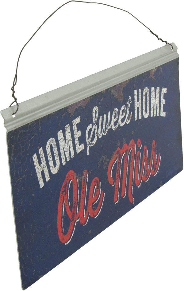 12x5 Collegiate Tin Sign: Ole Miss Home on Sale