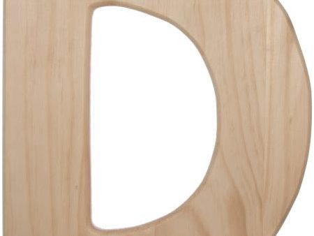 12  Natural Wood Letter: D Online Hot Sale