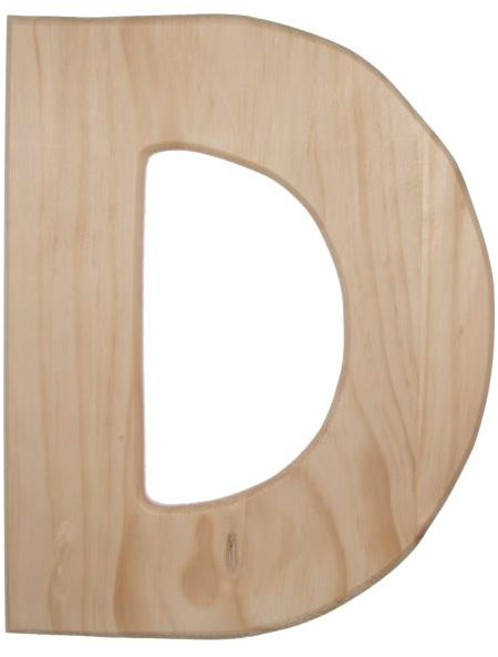 12  Natural Wood Letter: D Online Hot Sale