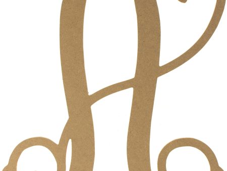 12  Wood Letter Vine Monogram: A Cheap