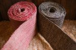 4  Jute Herringbone Ribbon: Natural & Red (10 Yards) For Discount