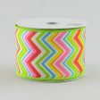 2.5  Multicolor Satin Chevron Ribbon (10 Yards) Online now