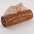 10  Poly Deco Mesh: Metallic Brown Copper For Discount