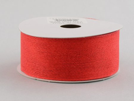 1.5  Classic Faux Jute Ribbon: Red (10 Yards) Online Hot Sale