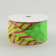 2.5  Lime and Fuchsia Stripe Ribbon (10 Yards) Online now