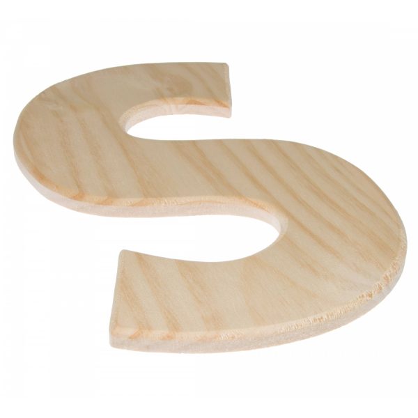 12  Natural Wood Letter: S Online Sale