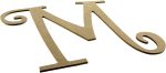 14  Decorative Wooden Curly Letter: M Online Sale