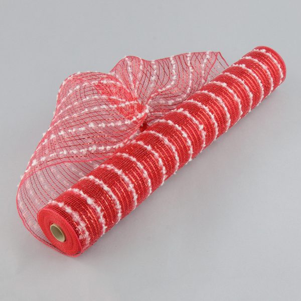 21  Snowball Deco Mesh: Red (10 Yards) Online Hot Sale