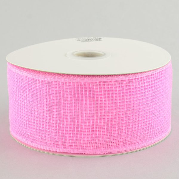 2.5  Poly Deco Mesh Ribbon: Light Pink Fashion