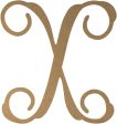 12  Wood Letter Vine Monogram: X on Sale