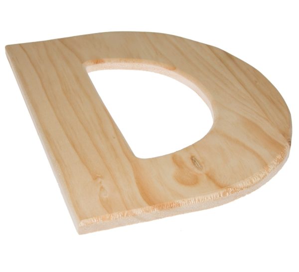 12  Natural Wood Letter: D Online Hot Sale