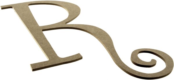 14  Decorative Wooden Curly Letter: R Cheap