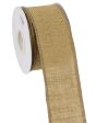 2.5  Wired Edge Burlap Ribbon: Natural (10 Yards) Online now