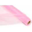 24  Crinkle Sheer Fabric Roll: Pink (10 Yards) Online now