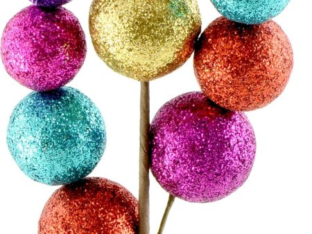 24  Rainbow Metallic Ball Spray: Gold, Lime, Fuchsia, Turquoise For Sale