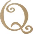 14  Decorative Wooden Curly Letter: Q For Discount