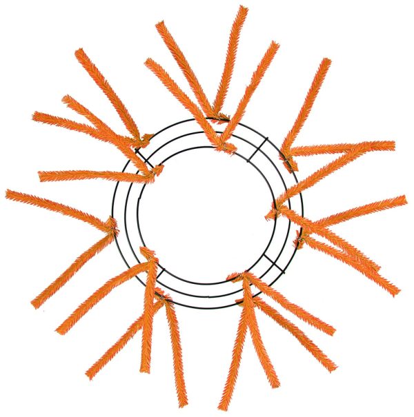 10-20  Tinsel Work Wreath Form: Orange Online now