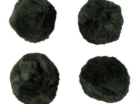 2  Black Pom Pom (Package of 4) Fashion