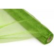 24  Crinkle Sheer Fabric Roll: Lime Green (10 Yards) For Discount