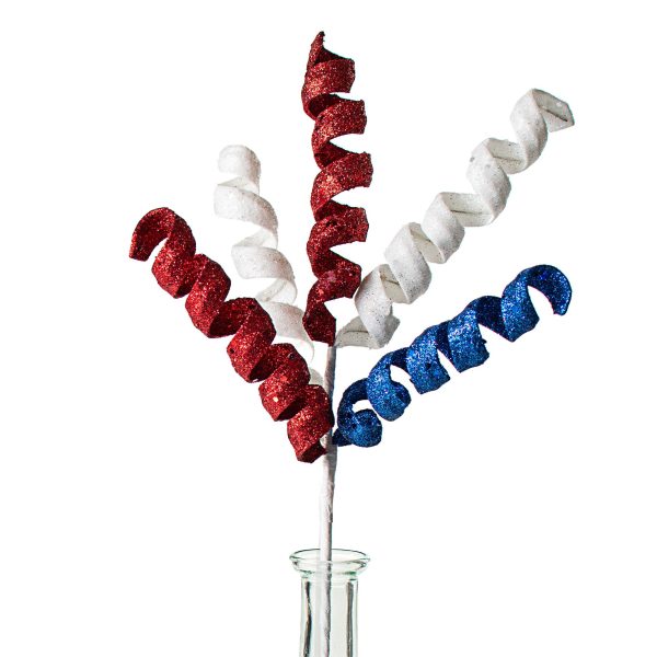 16  Frizzy Curly Pick: Red, White & Blue Online Hot Sale