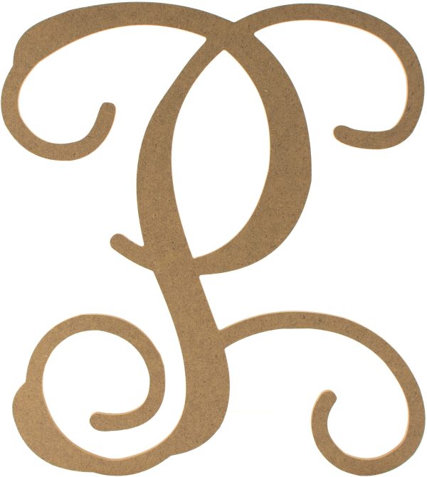 12  Wood Letter Vine Monogram: P For Cheap