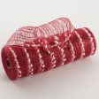 10  Snowball Deco Mesh: Red (10 Yards) Online now