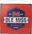 12x12 Collegiate Tin Sign: Ole Miss Oil Can Design Online Sale