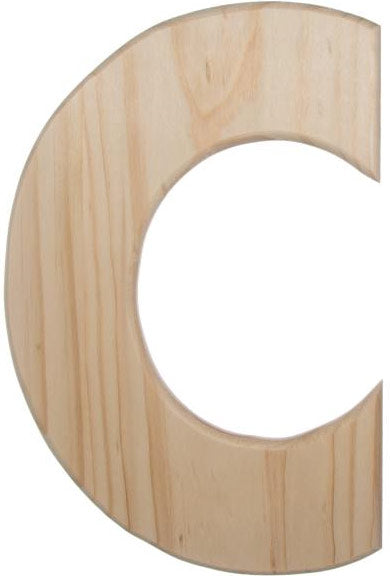 12  Natural Wood Letter: C Hot on Sale