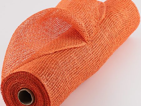 21  Poly Burlap Deco Mesh: Orange For Cheap