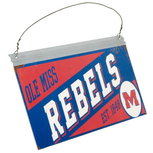 12x5 Collegiate Tin Sign: Ole Miss Rebels Online