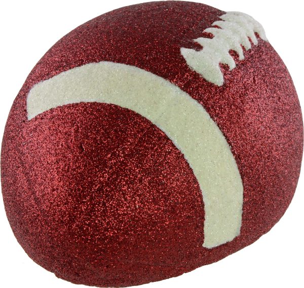 11  Football Accent: Metallic Glitter Crimson Red & White For Discount