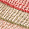 10  Poly Burlap Stripe Mesh: Red, Olive, Natural Online now