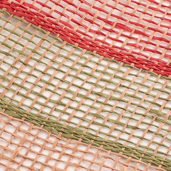 10  Poly Burlap Stripe Mesh: Red, Olive, Natural Online now