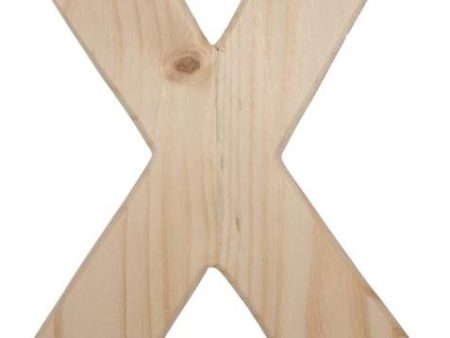 12  Natural Wood Letter: X Online Sale