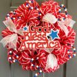 13  Glittered God Bless America Word Sign: Red, White & Blue Fashion