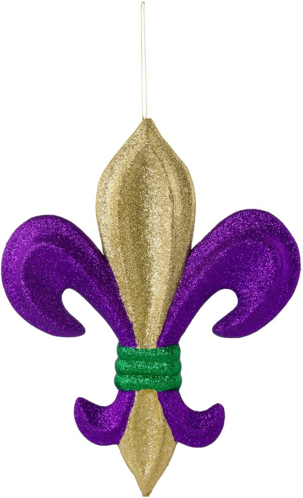 13  Metallic Glitter Fleur De Lis Decoration: Mardi Gras Online Sale