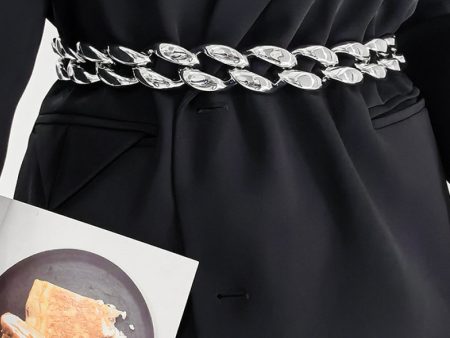 1.2  Width Acrylic Curb Chain Belt on Sale