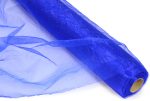 24  Crinkle Sheer Fabric Roll: Royal Blue (10 Yards) Online now