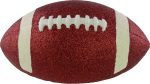 11  Football Accent: Metallic Glitter Crimson Red & White For Discount