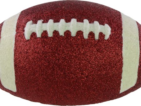 11  Football Accent: Metallic Glitter Crimson Red & White For Discount