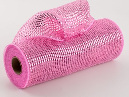 10  Poly Mesh Roll: Deluxe Wide Foil Pink Online Hot Sale