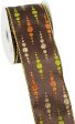 2.5  Brown Cascading Dots Ribbon (10 Yards) Fashion