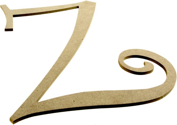 14  Decorative Wooden Curly Letter: Z Fashion