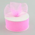 2.5  Poly Deco Mesh Ribbon: Light Pink Fashion