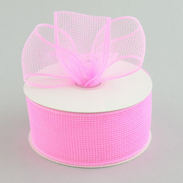 2.5  Poly Deco Mesh Ribbon: Light Pink Fashion