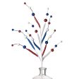 27  Glitter Ball Tubing Spray: Red, White, Blue Patriotic Fashion